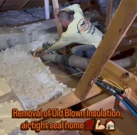 Load video: MaxSeal crew removing an old blown insulation
